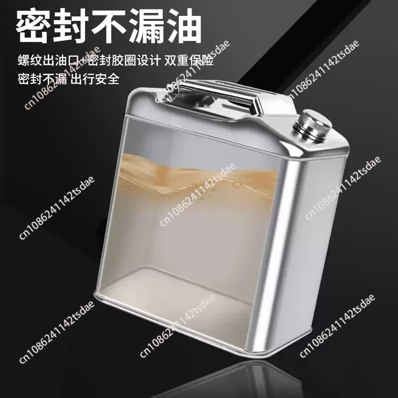 30 Liters, No. 304 Stainless Steel Fuel Tank  Storage  Barrel Lubricating  Tank Car Fuel Tank with  Pipe
