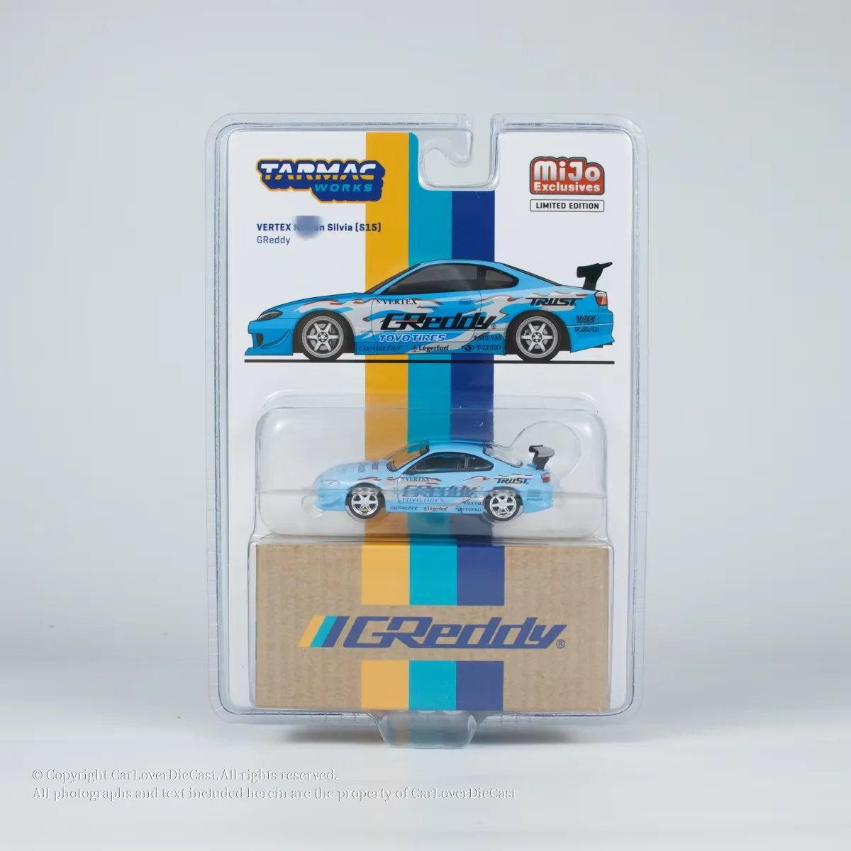 

Tarmac Mijo 1:64 Vertex Silvia S15 GReddy Diecast Model Car Collection Limited Edition Hobby Toys