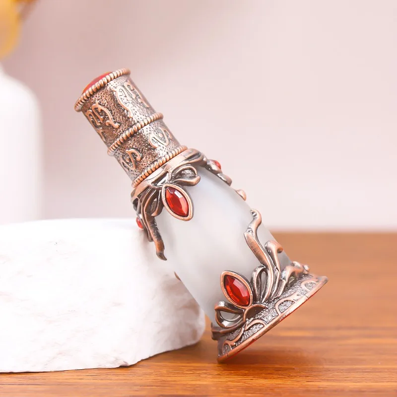 15ml Dubai Vintage Essential Oil Bottle Glass Perfume Travel Sub Packaging Dropper Bottle Storage Bottles Bathroom Accessories