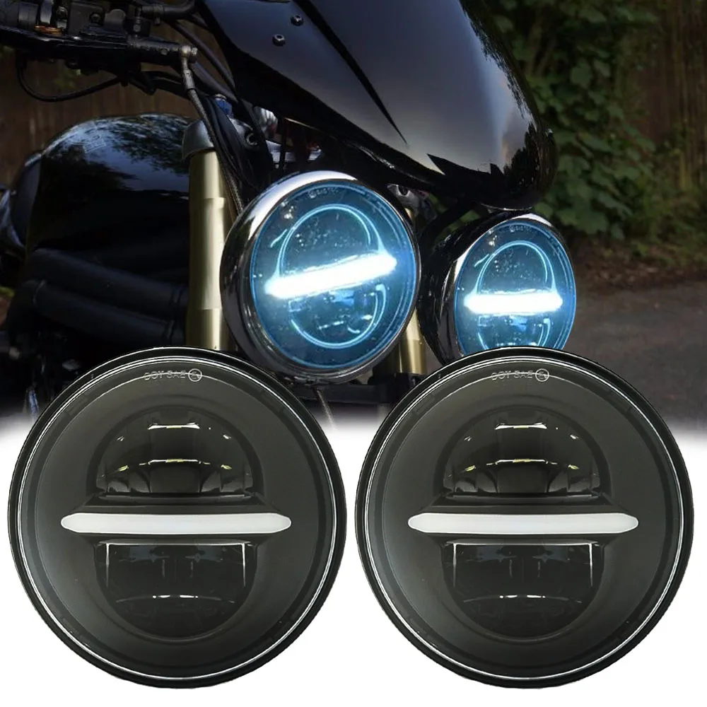 2pcs Headlamp 5.75 inch LED Headlights for Triumph Rocket iii 3 & Speed Triple & Street Triple 5 3/4\