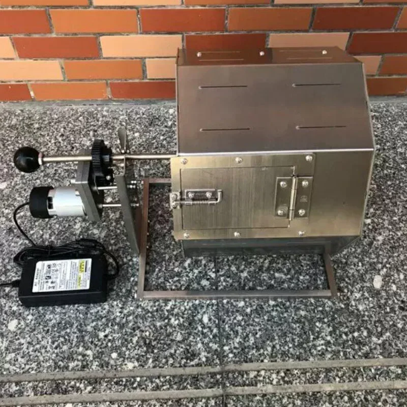 Torrador Elétrico de Grãos de Café, Torrador Pequeno com Rotação Automática em Aço Inoxidável para Uso Doméstico e Comercial, Capacidade Grande de 8L