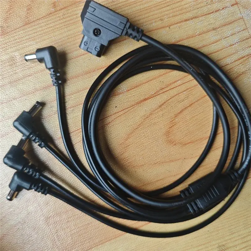 DC Power Cable D-Tap 1-To-4(For Monitors/Video Transmitters/V-Mount Batteries)- D-Tap Plug To Four DC 5525 Connectors