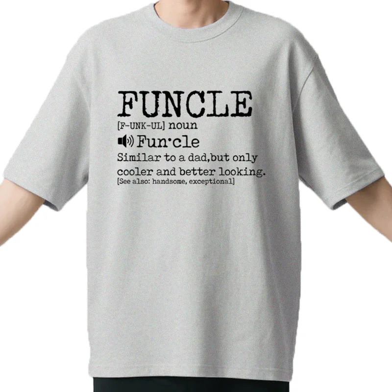 Funcle définition l'oncle amusant drôle femmes hommes coton T-Shirt graphique nouveauté t-shirts dessus de chemise