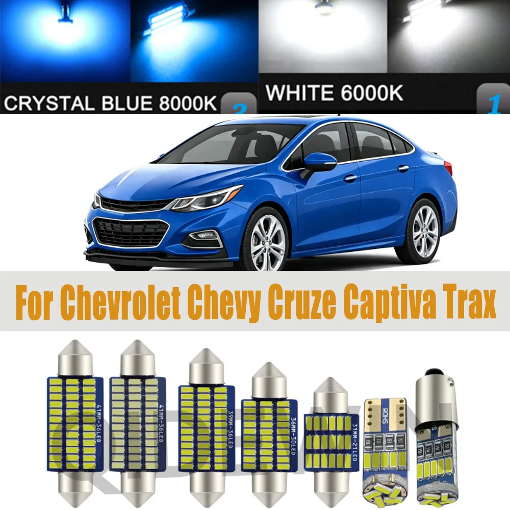 LED Interior Light Kit For Chevrolet Chevy Cruze Captiva Trax Orlando Malibu Aveo Spark Camaro Trailblazer Colorado Onix