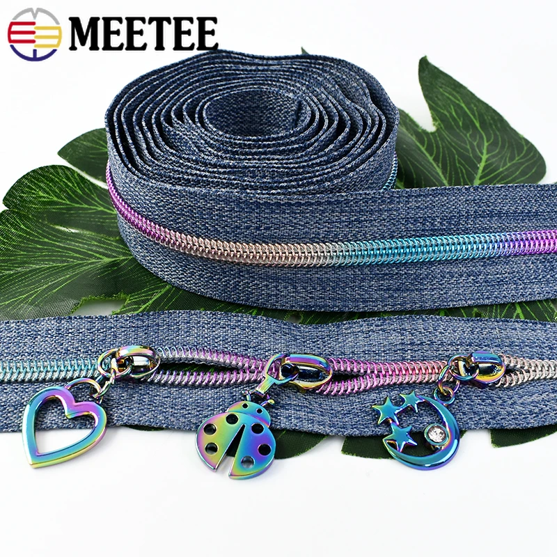 1/2/3M 5# Nylon Zippers Coil Roll Zipper Tapes Zip Sliders Bags Pocket Clothes Decor Zips Repair Kit DIY Hardware Accessories