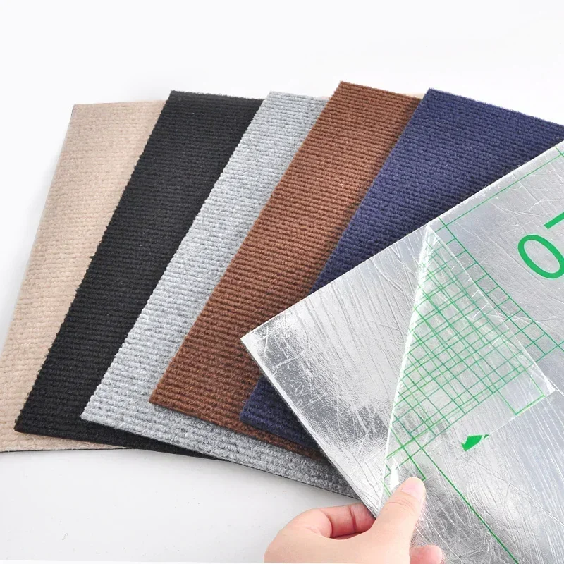 

50PCS Self Adhesive Carpet Floor Tiles Sticker Square Rugs Peel and Stick Flooring Kitchen Dining Room Bedroom HomeDecor