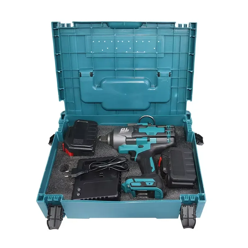 21V Brushless Cordless Impact Wrench High Torque Variable Speed Lithium Ion Battery Electric Power Tool for Car Repair Home