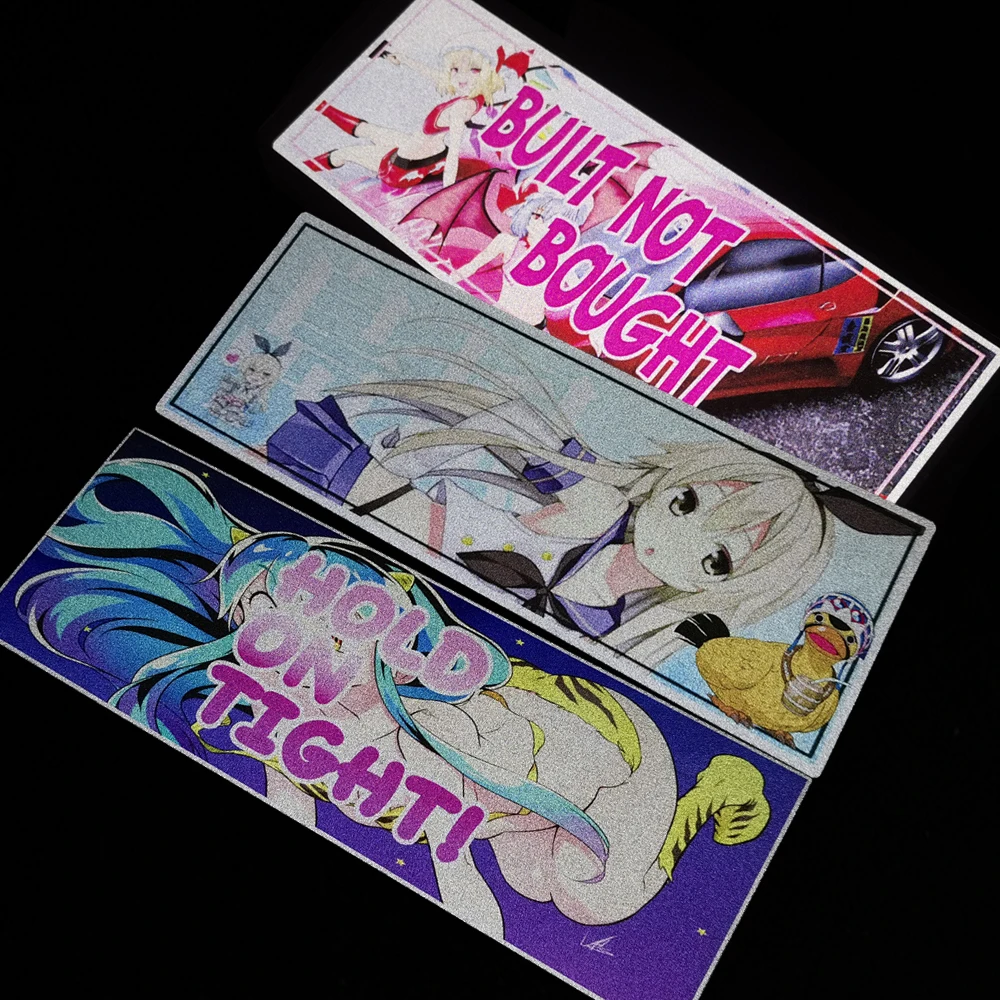 

JDM CAR Reflective girl Anime Reflective Car Styling Auto Rear Windshield Window Rear Windshield Body Sticker 20cm