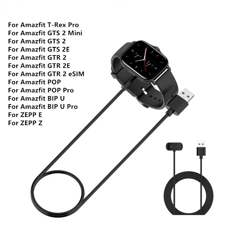 

Charging Cable For Amazfit GTS 2 Mini/T-Rex Pro/GTR 2 2e /GTS2 Charger Cradle For Amazfit Bip U 3 /POP/Zepp E /Amazfit GTR2