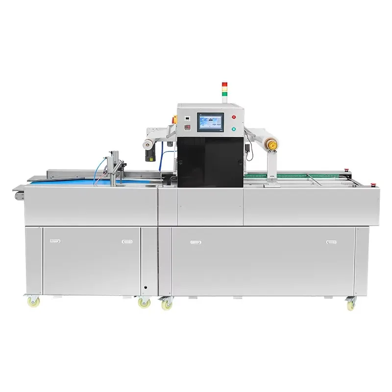 Automatic MAP Modified Atmosphere Food Meat Tray Packaging Sealing Machine with Gas Filling for Fresh Meat Custom