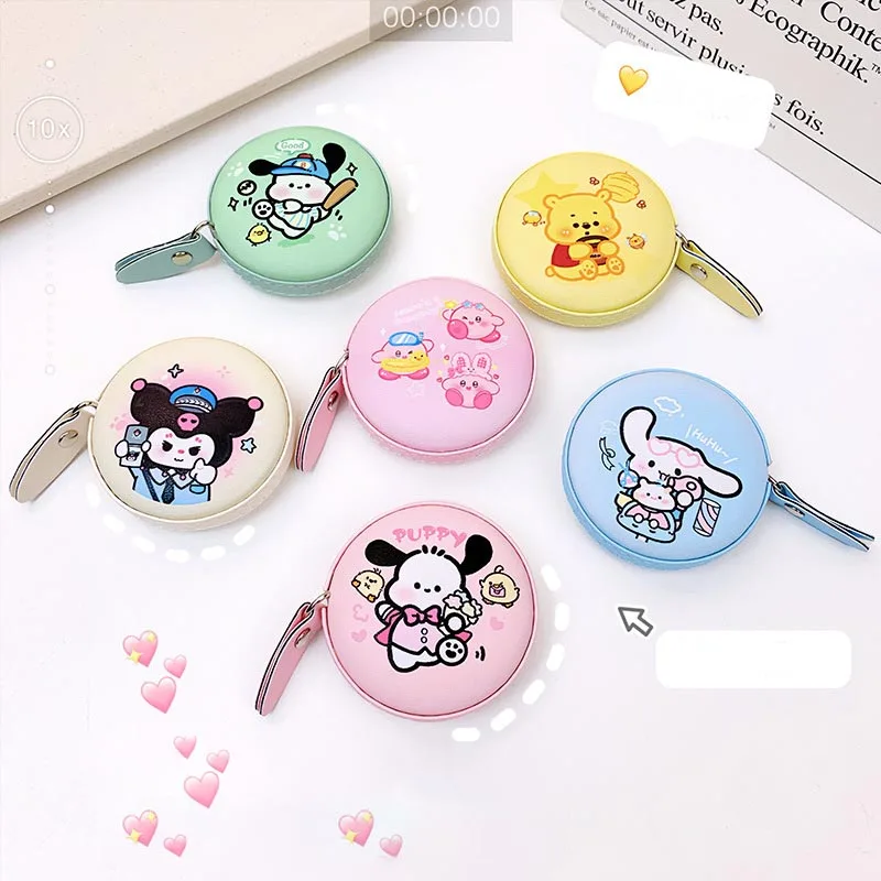 Kawaii Sanrio Tape Measure Kuromi Cinnamoroll Pochacco Cute Anime Portable Three Circumference Measuring Ruler Accessories Gifts