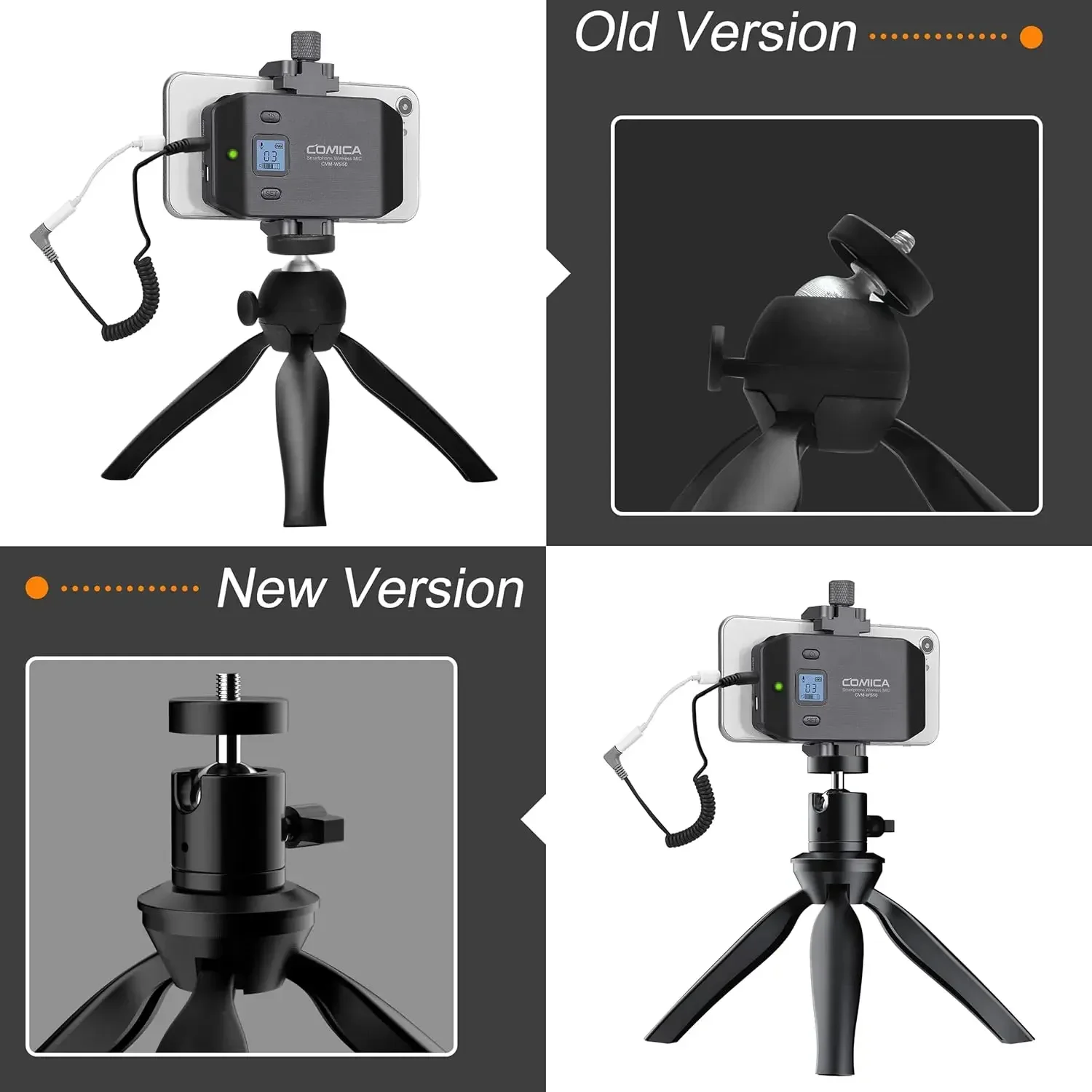 

2025 Comica CVM-WS50(H) Handheld Microphone For Professional Recording Mic For Sing Video Vlog Livestream