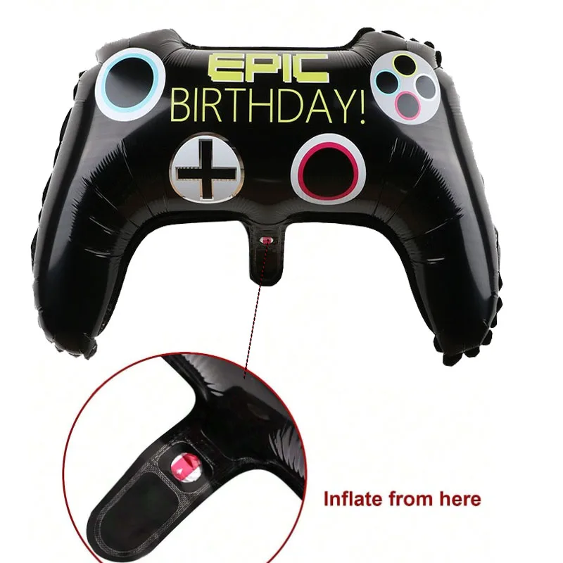 3pcs Video Game Party Supplies Set Baby Boy Birthday Party Decoration Happy Birthday Gaming Handle Covers Gamer Balloons Decorat view 5