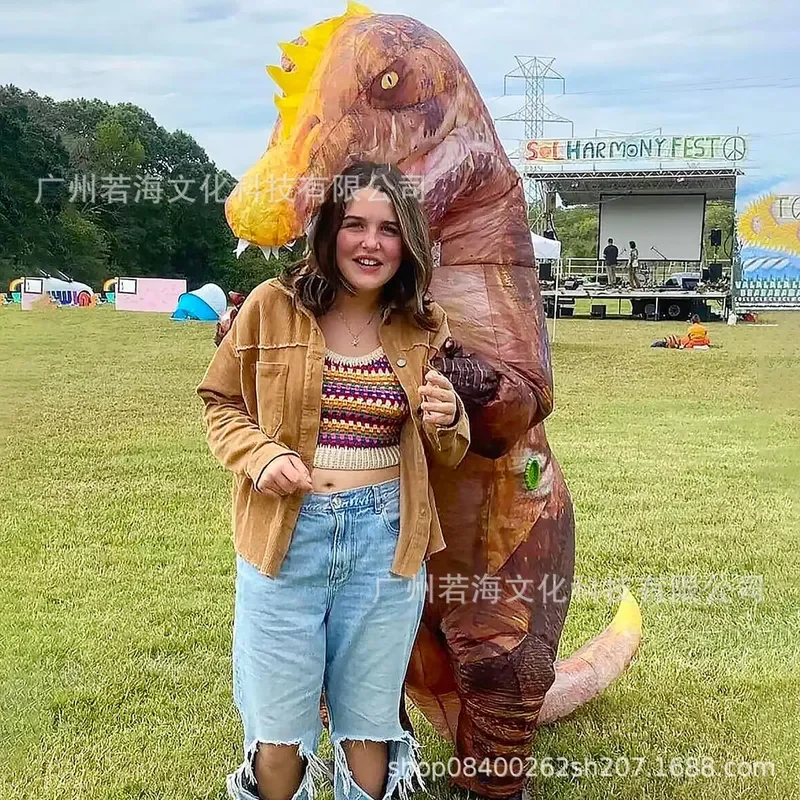 Cross-border Halloween Tyrannosaurus Rex Spinosaurus Inflatable Suit Party Props Funny Christmas Carnival Event Party