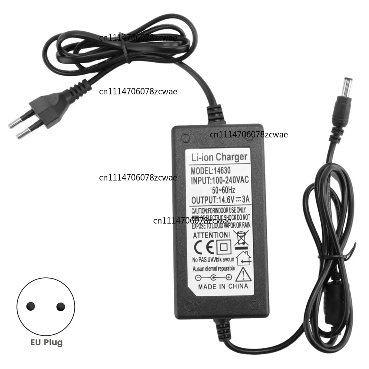 ZOCI-FOR 14.6V 3A Lifepo4 Iron Phosphate Battery Charger Lithium-Ion Battery Power Charger EU Plug