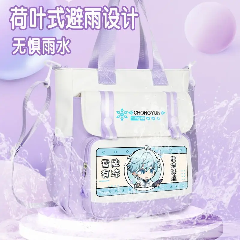 Genshin Impact Nahida Merchandise Single Shoulder For Women Wandering Stray Handbag Canvas Commuter Crossbody Bag A