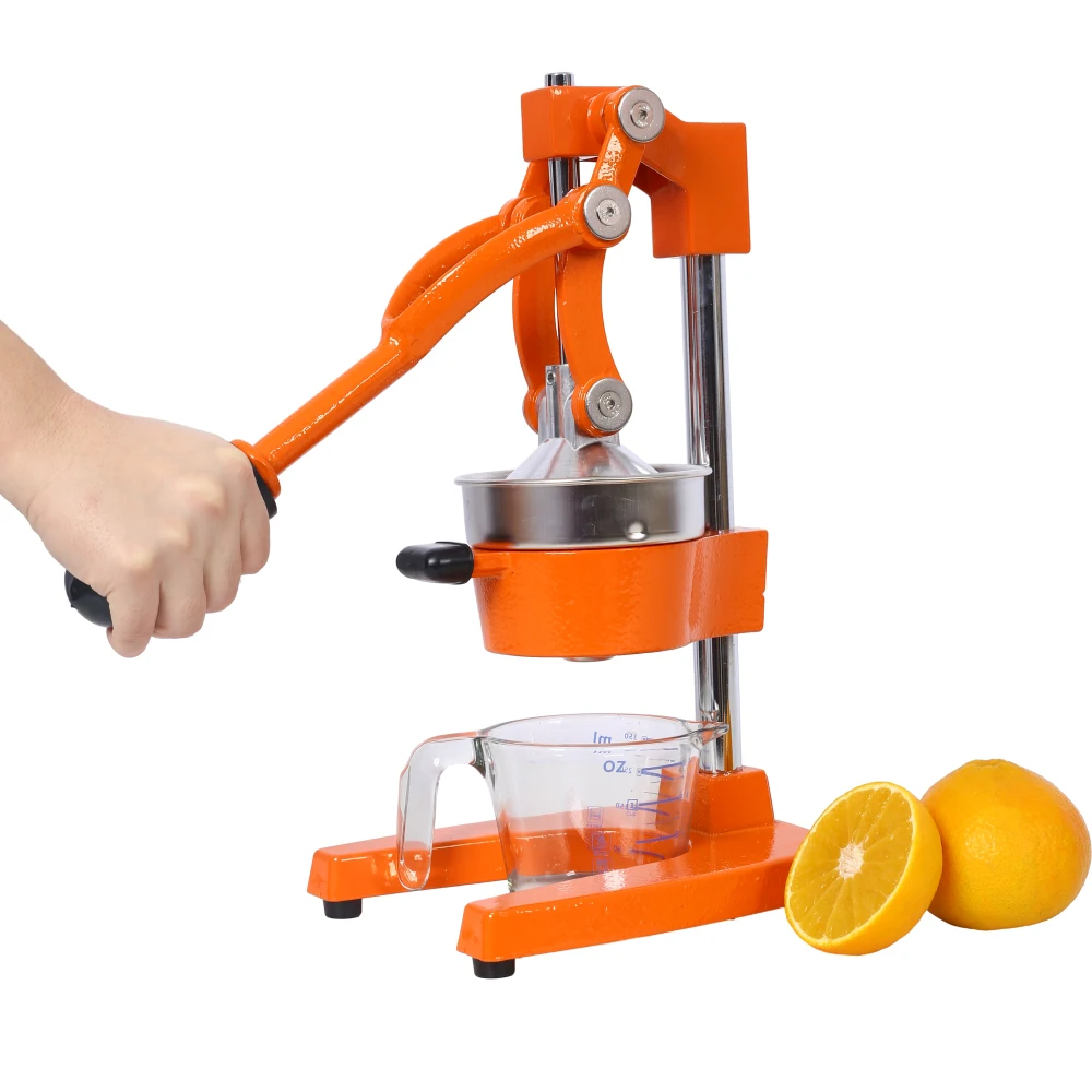 

Cast Iron Citrus Juicer , Extra-Large Commercial Grade Manual Hand Press , Heavy Duty Countertop Squeezer for Fresh Orange Juice