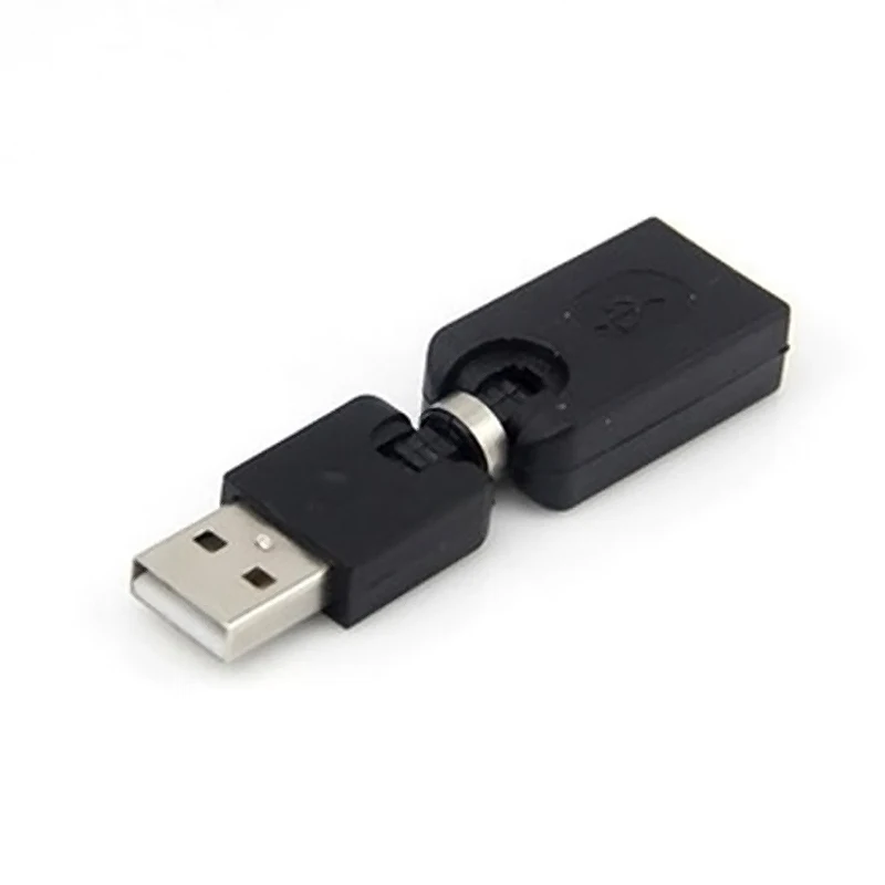 Rotating and Swivel Twist USB 2.0 Type A Male to Type A Female 360 Degree Rotation Angle Extension Adapter Convertor