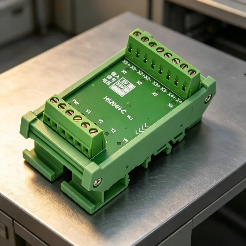 High Precision Industrial 4-Channel 5V to 24V Encoder PLC Pulse Converter High Speed Optocoupler Isolation Board