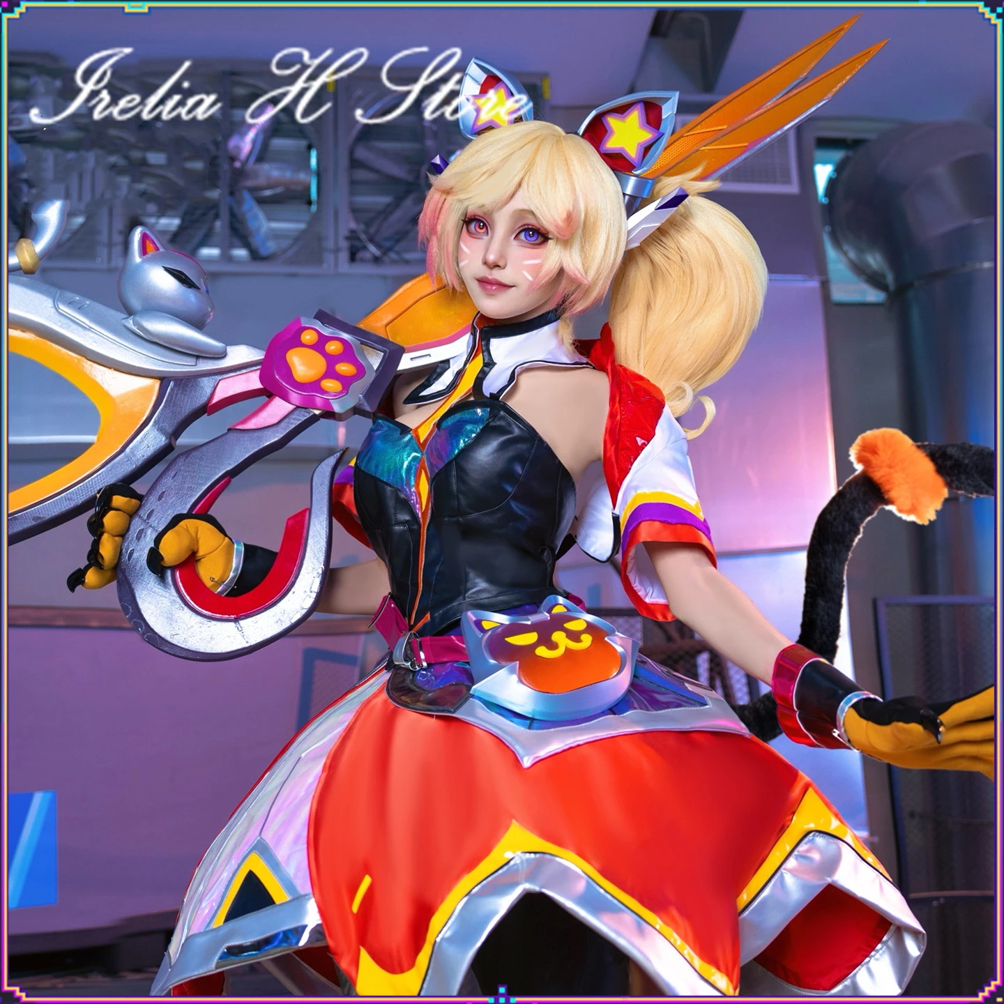 Irelia H Store Battle Cat Gwen Cosplay Kostüm Damen LOL Cosplays Spiel Anime Halloween Partykleid Geschenk