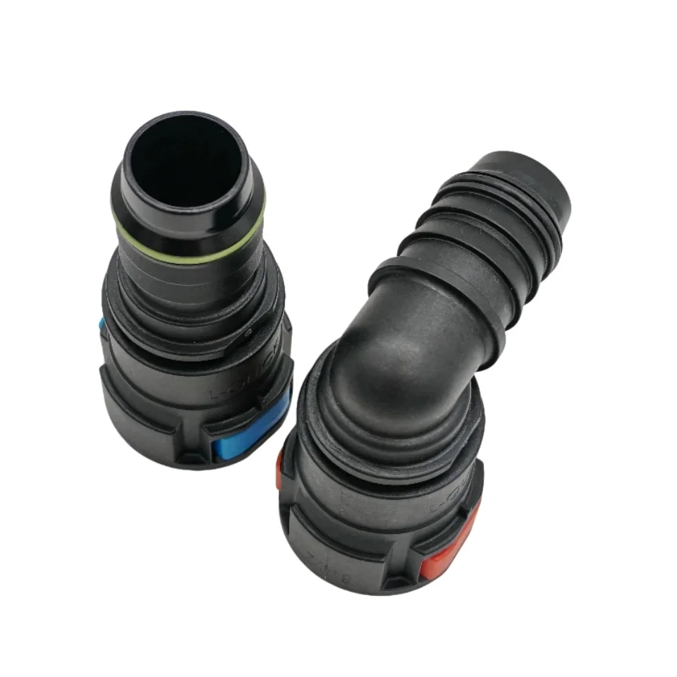 15.82 plastic black 90 degree large size 19mm quick plug female head car oil pipe quick connector double-sided buckle 1PCS