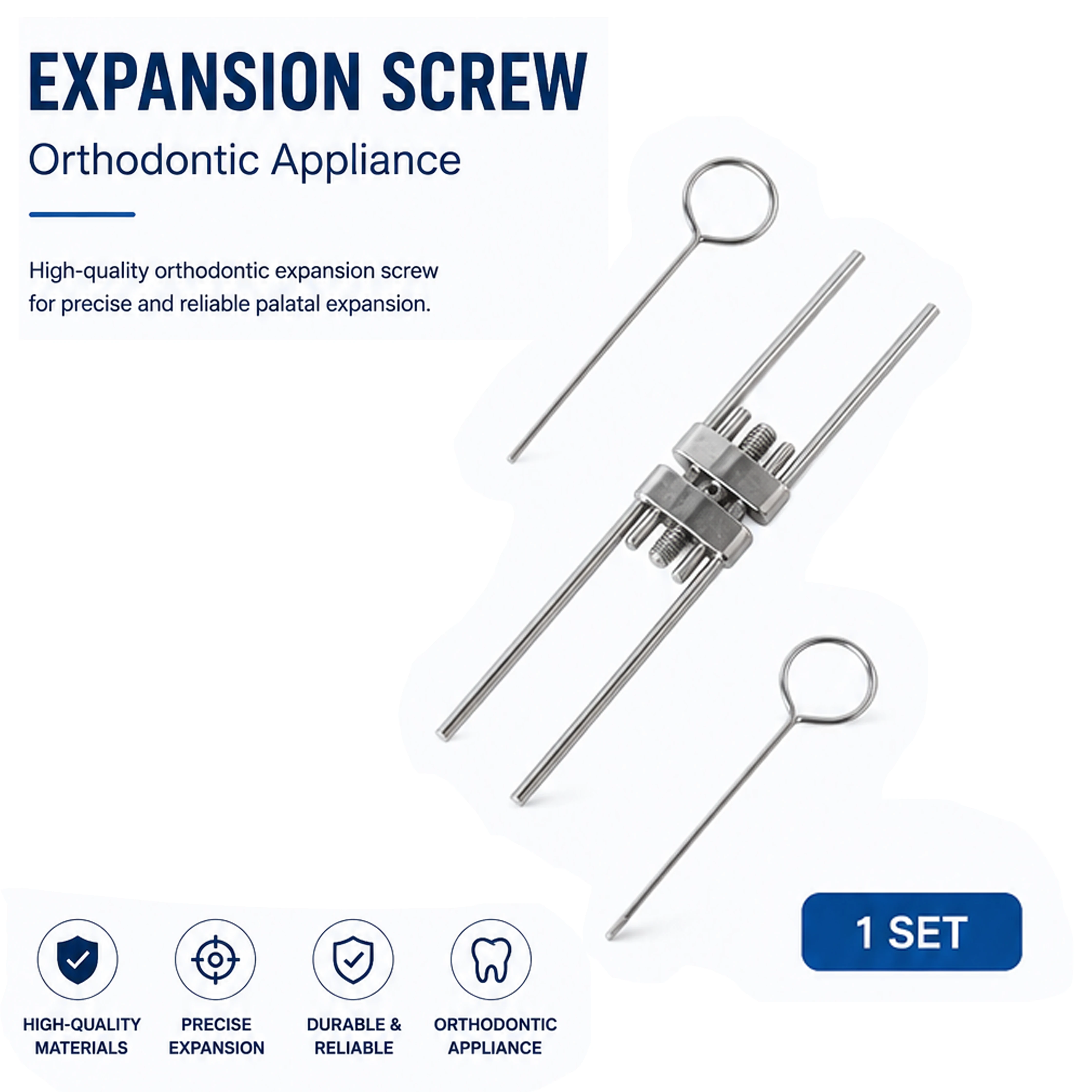 Standard Kit Hyrax Type Dental Orthodontic Expansion Screw Professional Orthodontics Supplies  9 11 13mm SS Metal Frame Dentist