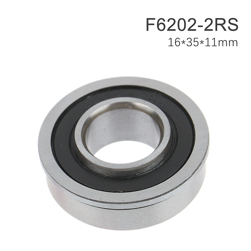 Wheelbarrow Bearing F6202 F6202-2RS 16x35x11mm For Push Truck Garden Trolley Garden Cart Wheel Flange Ball Bearings Accessories