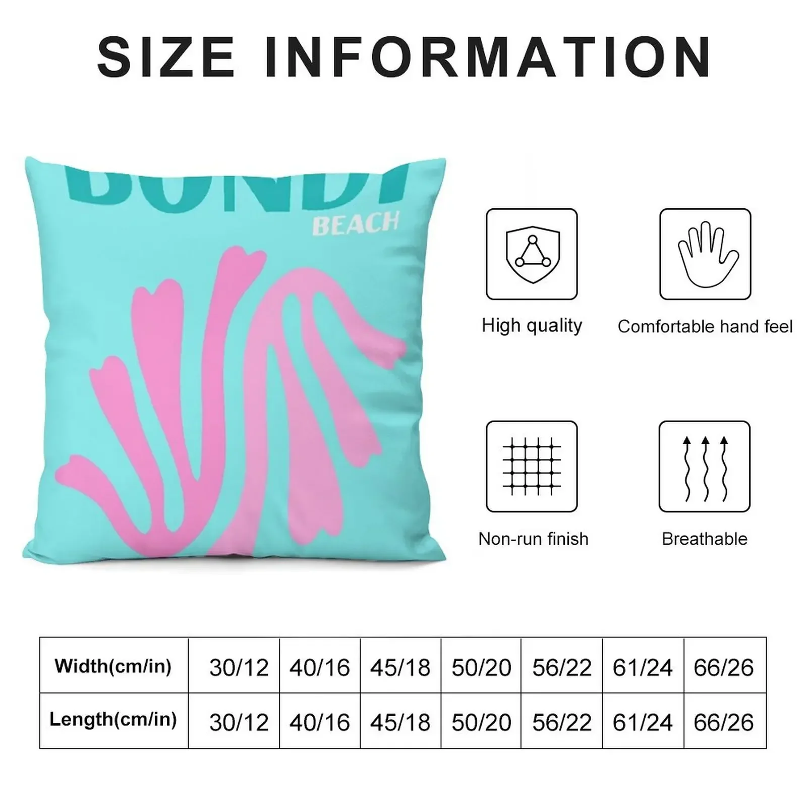 Bondi Beach Australia Asouline Print Throw Pillow Room decorating items luxury sofa pillows pillow