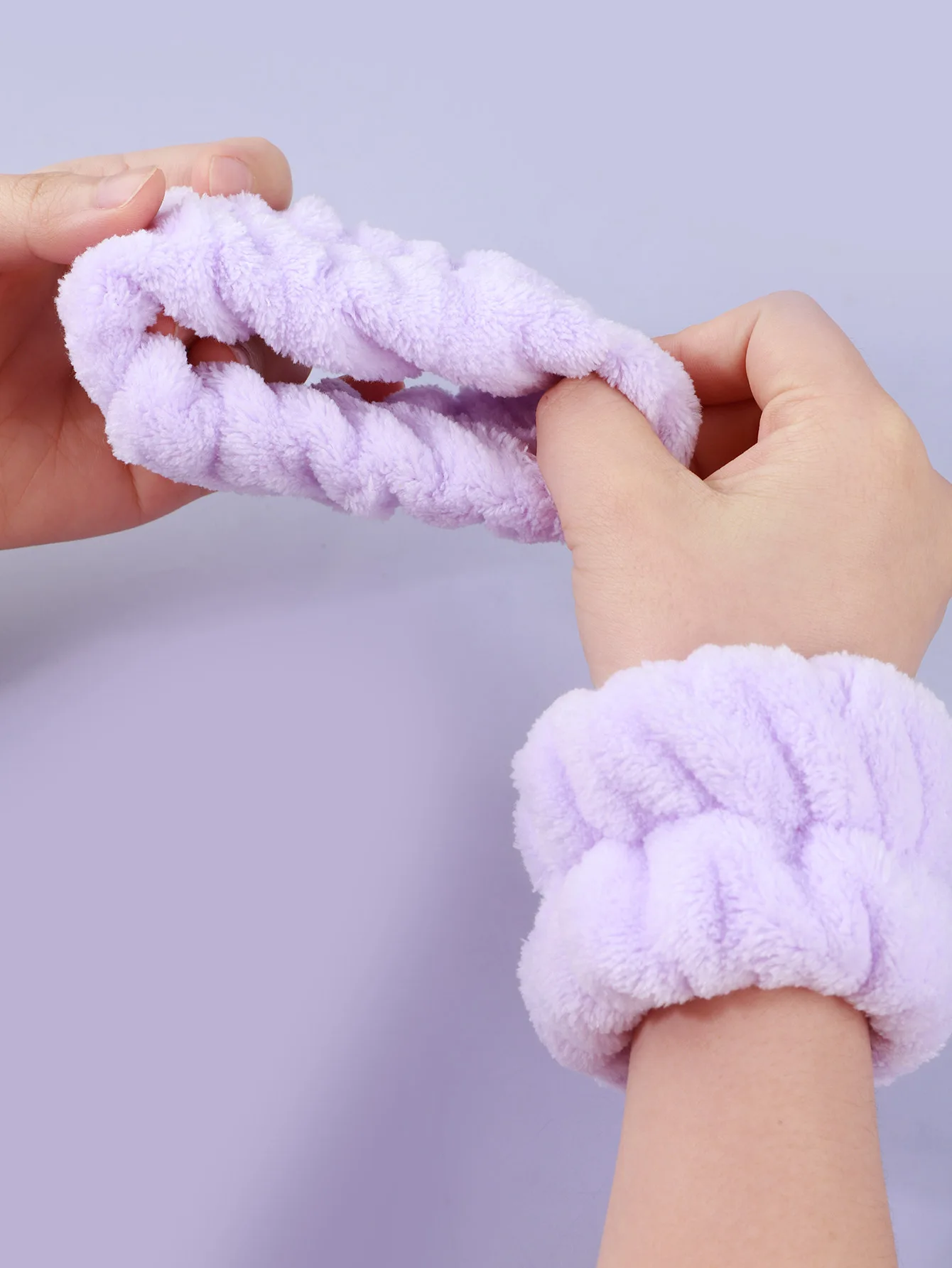 Sponge Spa Headband with Wristbands for Washing Face Wide Padded Headband Skin Care Makeup Removal Shower for Women Girls