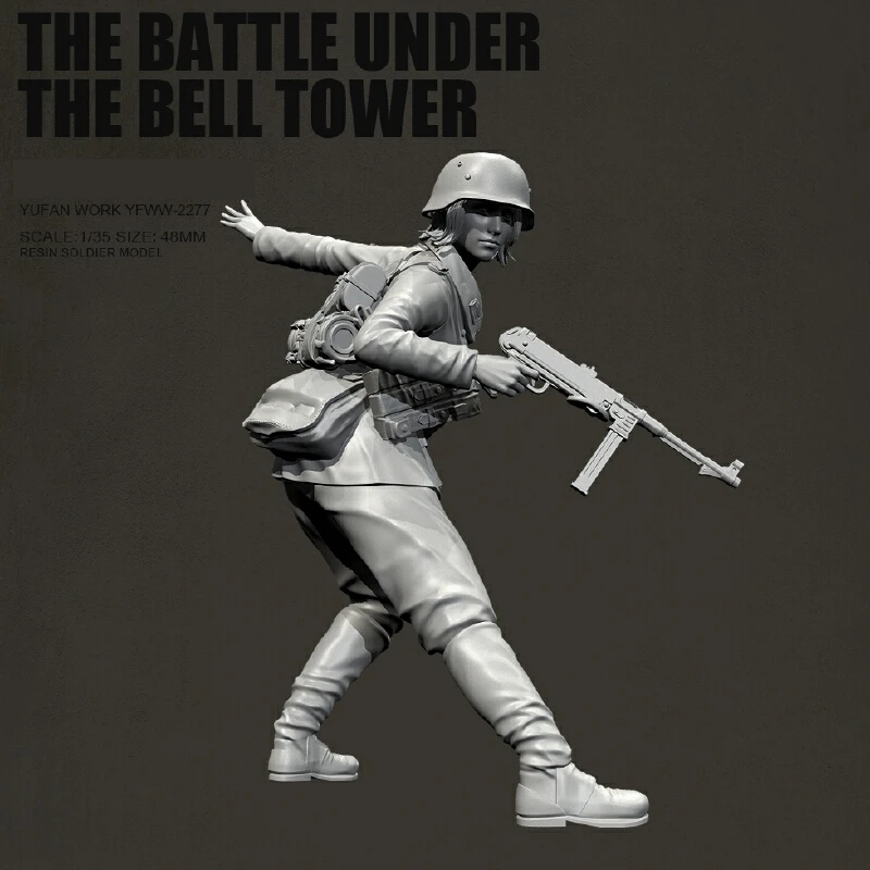 

1/35 Female Soldiers In Wwii Resin Model Figure Gk Micro Miniature 3d Printed White Model Toy Unassembled And Unpainted Kit