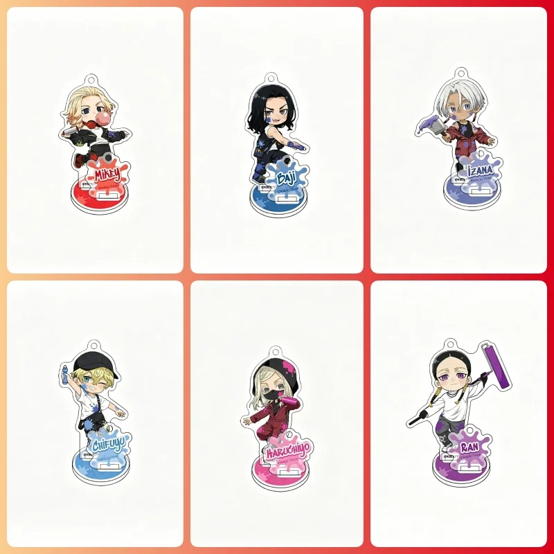 Tokyo 10CM ANIME Takemichi Hanagaki Manjiro Sano Ken Ryuguji An Adorable Acrylic Figure Stand Ornament Keychain
