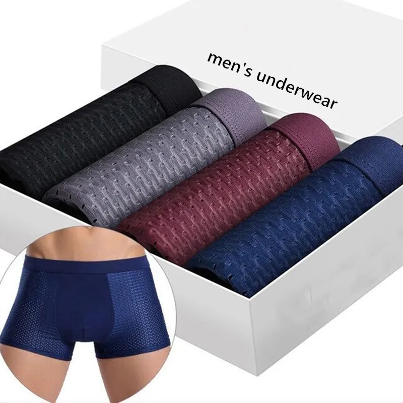 Boxers Men Boxer Shorts Men Underwear Male Underwear Boxers Ice Silk Mesh Boxer shorts Plus Size Panties Sexy Underpants