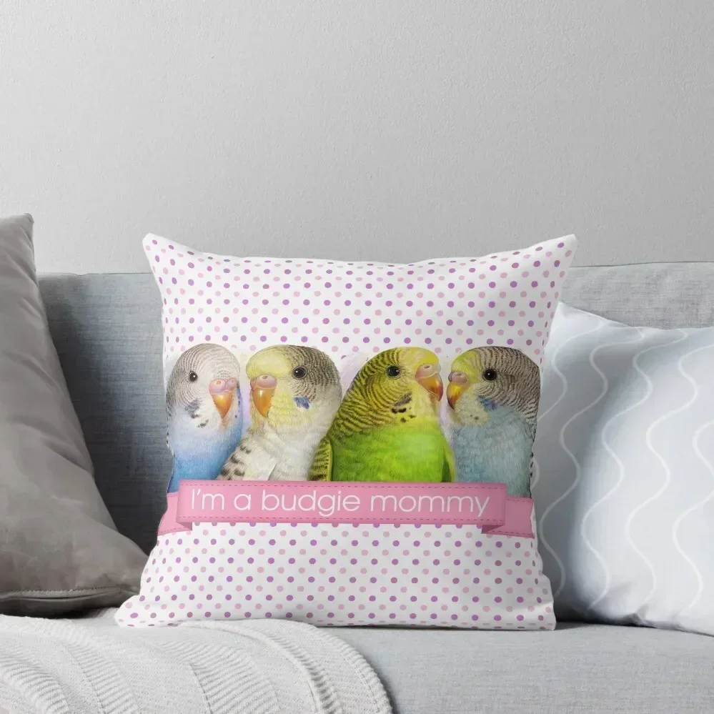 Budgerigars realistic painting Throw Pillow Christmas Pillowcase Elastic Cover For Sofa pillow