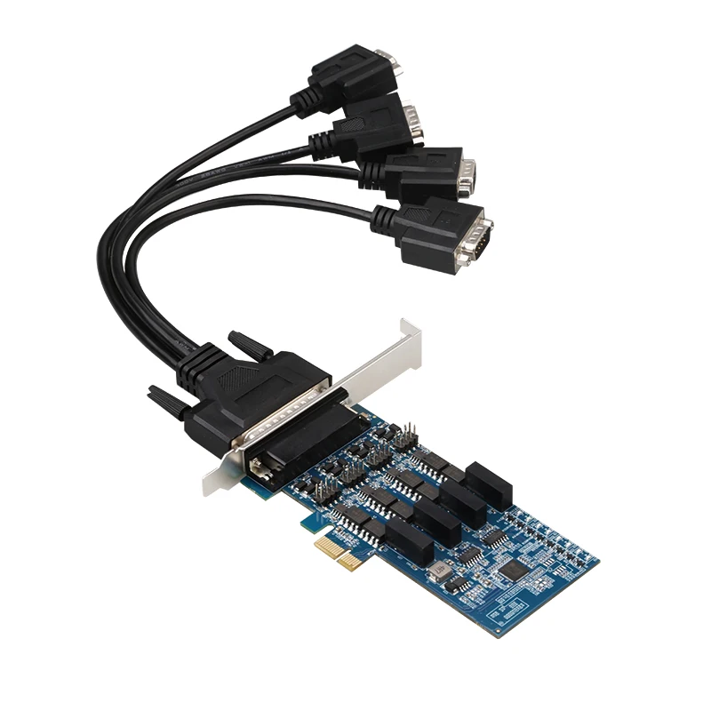 PCIe 1x 4port RS422 RS485 Expansion Card with Photoelectric Isolation Serial Port to PCI Express PCI-E 1X Adapter