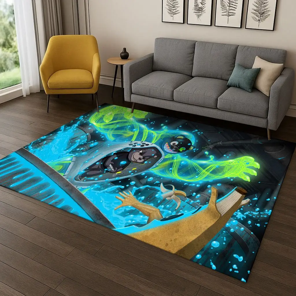 ثلاثية الأبعاد F-Fortnite لعبة الكرتون السجاد البساط لغرفة النوم غرفة المعيشة أريكة ممسحة ديكور المنزل ، أطفال منطقة اللعب البساط عدم الانزلاق هدية الكريسماس #5