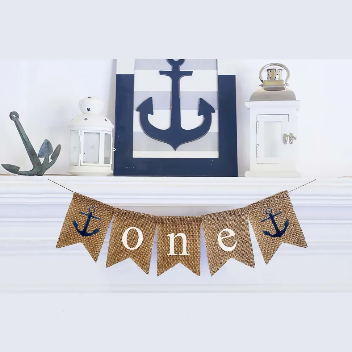 

Nautical & Under The Sea 1st Birthday Decor Ocean Theme Burlap Banner Boat Party Decorations Birthday Party Supplies Item Gift