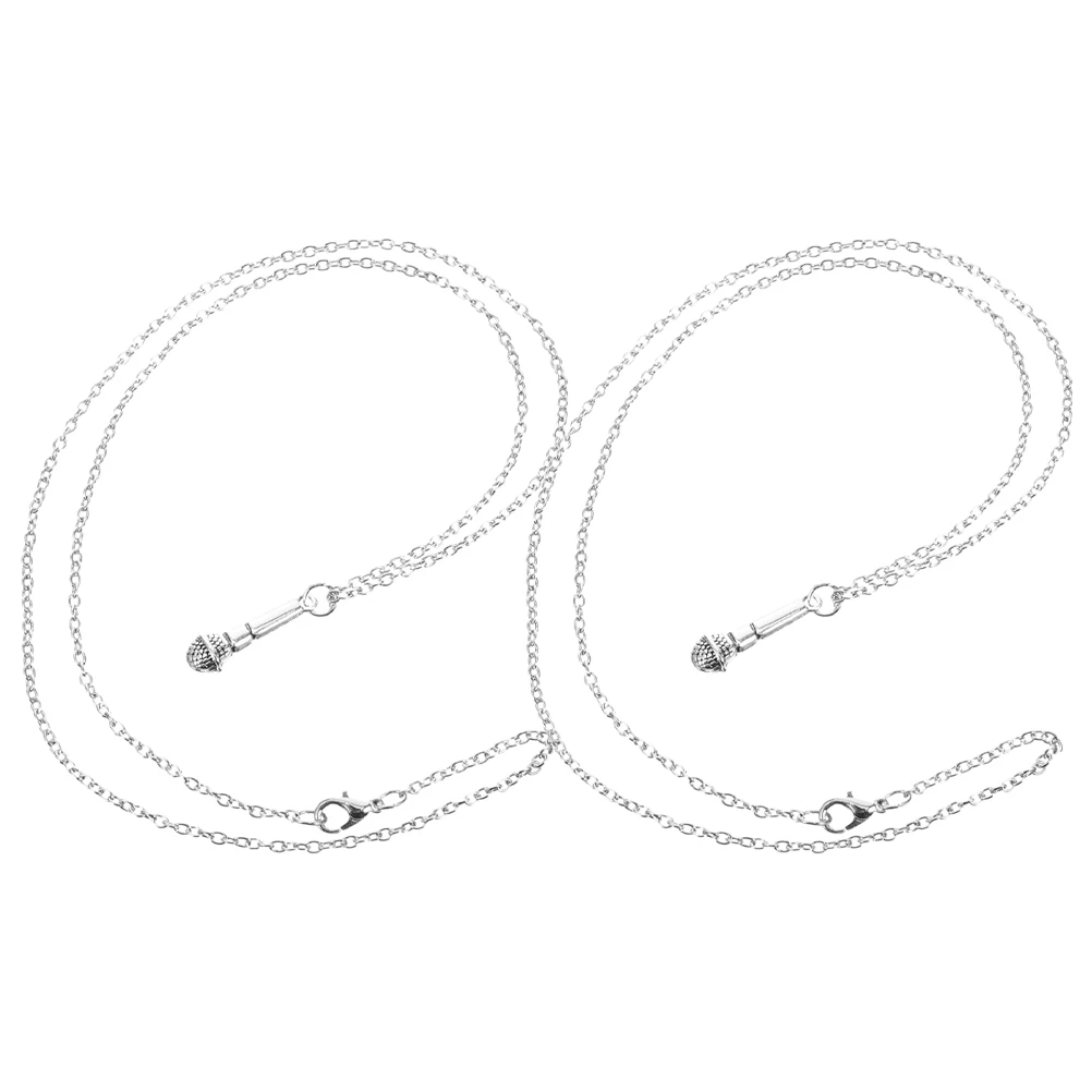 

2pcs Host Pendant Necklace Unique Alloy Women Long Adjustable Fashionable Elegant Wearable Music for Women