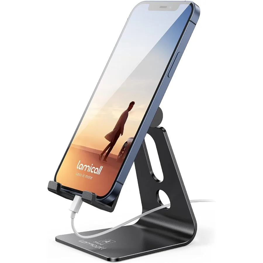 

Lamicall Adjustable Cell Phone Stand Desk Phone Holder Cradle Dock Compatible with iPhone 16 15 14 Plus Pro Pro Max 13 12 X XS