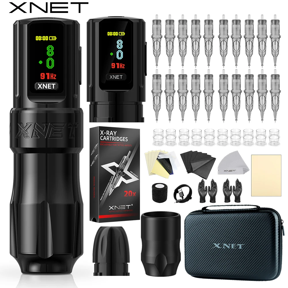 

XNET Wilk 2026 Wireless Tattoo Machine Kit Brushless Motor Straight Drive Bar 2400mAh Battery Tattoo Pen Set For Tattoo Artists