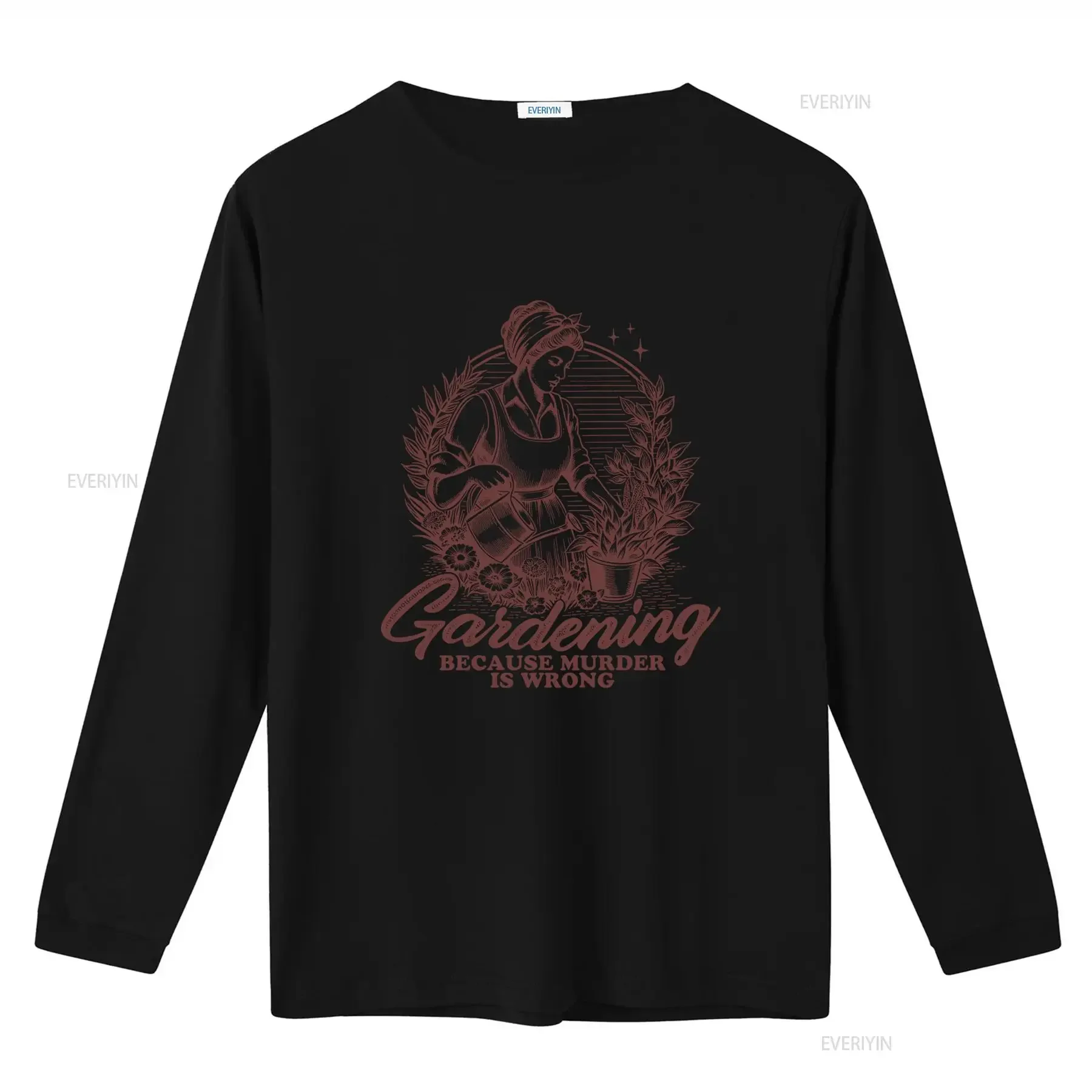 Retro Gardening T Shirt Funny Vintage 90s Style 'Because Murder Is Wrong' Print Ideal for Plant Lovers vintage Washed homme