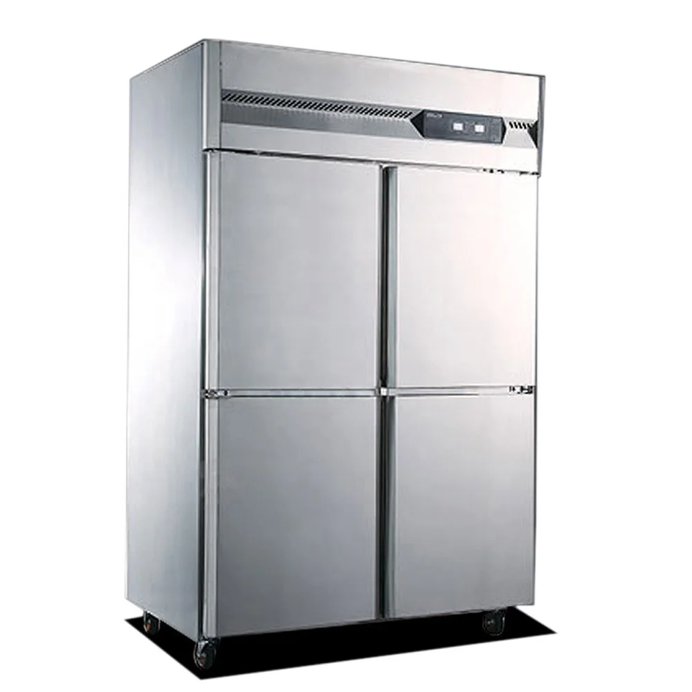 Stainless Steel Kitchen Refrigerator Frozen 4 Door Freezer Commercial Industry Upright