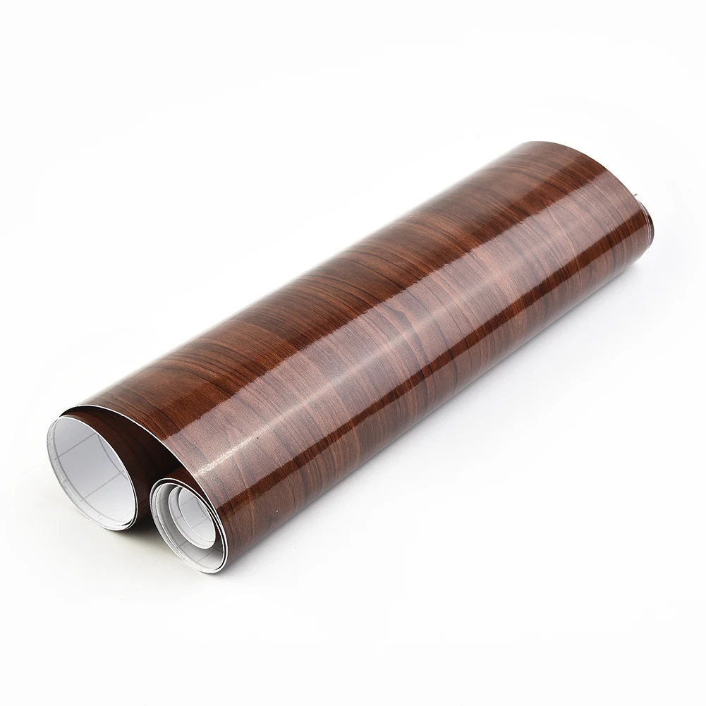 Wrap Car Sticker Accessories DIY Decal Film High Glossy Moisture proof Sheet Vinyl Waterproof Wood Grain Useful New