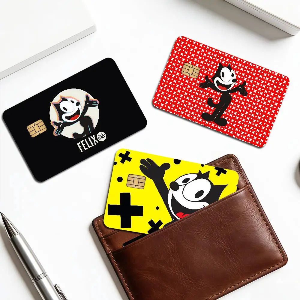 F-Felix Cartoon Credit Card Skin Stickers for Bank Card Bus Metro Card Sticker Waterproof Women Gift