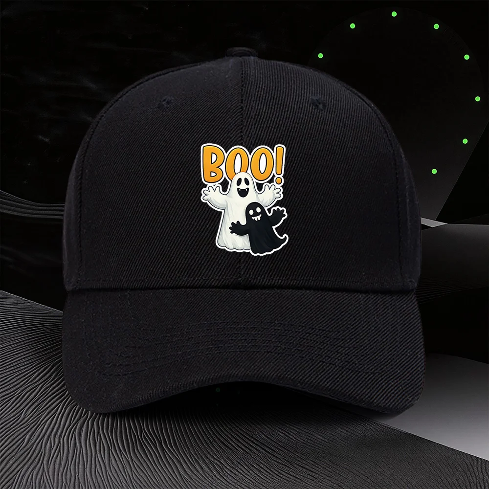 ¡BOO! Gorro Ajustable con Estampado, Estilo Deportivo Unisex para Exteriores, un Regalo Ideal para Fiestas de Halloween, Eventos Temáticos y Festividades