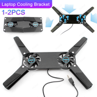 USB Powered Laptop Cooling Pad with Double 60mm Fans Foldable Cooler Pad Notebook Cooler for Notebook Laptop PC Computer