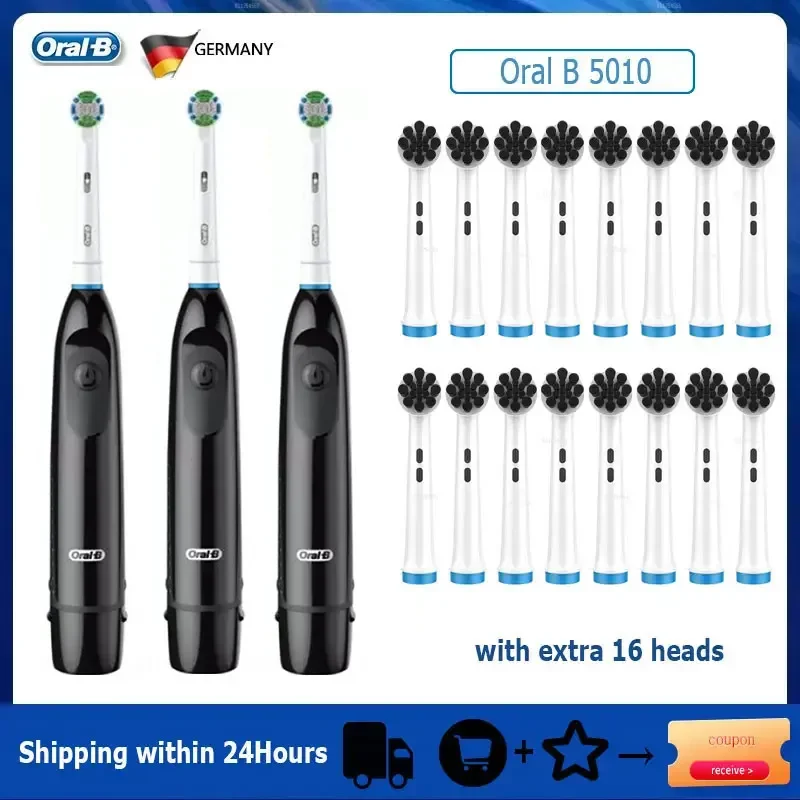 

Oral B Sonic Electric Toothbrush Clean Teeth Whiten Teeth Adult Tooth Brush Battery Powered With Extra Replacement Heads