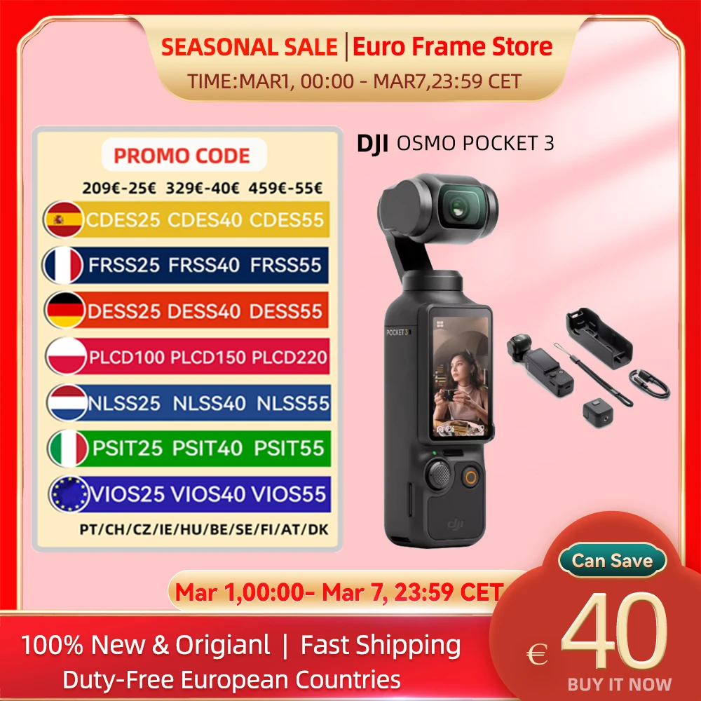 DJI Osmo Pocket 3 Powerful 1-Inch Sensor 4K/120fps  2-Inch Rotatable Touchscreen original brand new in stock