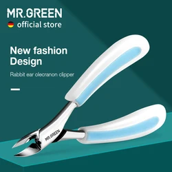 MR.GREEN-cortaúñas con orejas de conejo, herramienta profesional de pedicura, cortaúñas antisalpicaduras encarnadas, juegos de herramientas de manicura