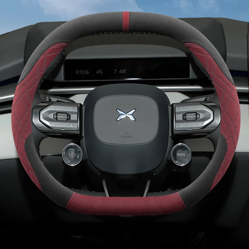 جلد الغزال غطاء عجلة توجيه سيارة ل Xpeng P7 G6 G9 2022 2023 2024 2025 2026 اكسسوارات #5