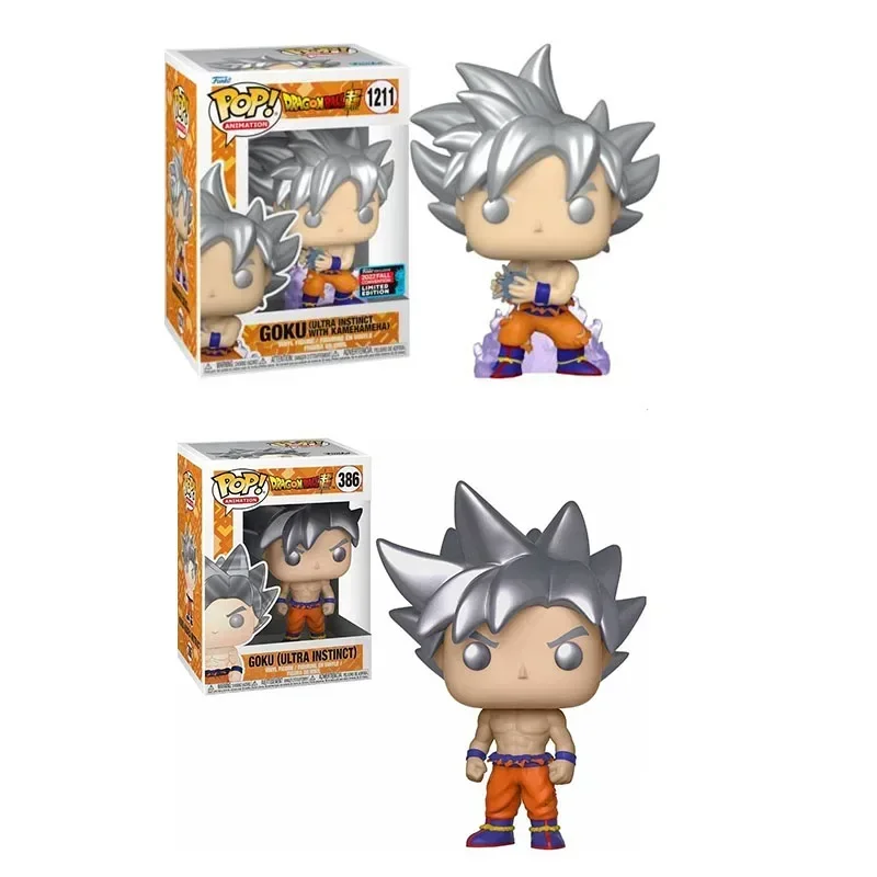 Funko Pop Nuevo Dragon Ball Goku (Ultra Instinct con Kamehamena) 1211 #   1232 #   Goku 386 #   Figura modelo juguetes PVC vinilo muñeca niños regalo